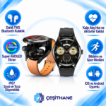 Kalobee America T-37 Dahili TWS Bluetooth Kulaklıklı AMOLED Akıllı Saat