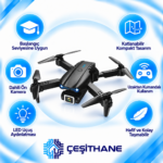 Çeşithane C5 720P Kameralı Katlanabilir Drone – Çift Bataryalı