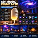 Çeşithane 12 Diskli USB Galaksi Projektör Gece Lambası – Gökyüzü ve Uzay Temalı