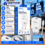 Çeşithane A1 10W 2.1A USB-A Şarj Adaptörü – Mikro USB Kablolu, Seyahat Tipi Şarj Cihazı