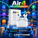 Çeşithane Air 4 Bluetooth 5.0 Silikonsuz Kablosuz Kulaklık – Dokunmatik Kontrollü