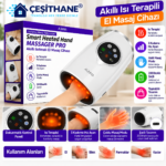 Çeşithane  Smart Heated Hand Massager Pro – 3 Kademeli, 2000 mAh Şarjlı, Isıtmalı El Masaj Cihazı
