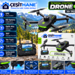 ÇEŞİTHANE GPS Drone – Ekranlı Kumanda, HD Kamera, Engel Algılama ve Katlanabilir Tasarım