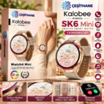 Kalobee America SK6 Mini Super AMOLED Akıllı Saat – 3 Kordonlu Set, Bluetooth Görüşme ve 100+ Spor Modu