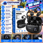 Çeşithane Bluetooth V5.3 Açık Kulak Kablosuz Kulaklık – OWS, LED Şarj Göstergesi, Dokunmatik Kontrol, Siyah