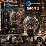 Kalobee America SK43 AMOLED Akıllı Saat – 3 Kordonlu Set, Bluetooth Görüşme ve 100+ Spor Modu