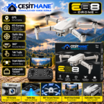 ÇEŞİTHANE E88 GPS Drone – HD Kamera, Optik Akış, Engel Algılama ve Katlanabilir Tasarım