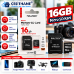 Çeşithane FULLTECH FD3 16GB Micro SD Hafıza Kartı – Class 10, SD Adaptörlü