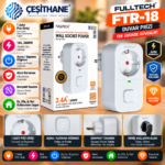 Çeşithane Fulltech FTR-18 Akım Korumalı Duvar Prizi – 1 Soket, 16A, 3680W, Açma Kapama Düğmeli