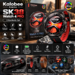Kalobee America SK38 Watch 4 Pro 1.43" AMOLED Akıllı Saat – 3 Kordonlu Set, Bluetooth Görüşme ve IP67