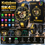 Kalobee America SK4 Pro Max 1.43" AMOLED Akıllı Saat – 2 Kordonlu Set, Bluetooth Görüşme ve IP67