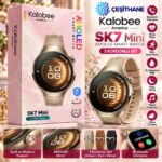 Kalobee America SK7 Mini AMOLED Akıllı Saat – 3 Kordonlu Set, Bluetooth Görüşme ve 100+ Spor Modu