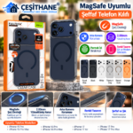 Çeşithane FTPC3 iPhone 15, 16 ve 17 Serisi Uyumlu MagSafe Destekli Şeffaf Telefon Kılıfı – Kamera Korumalı