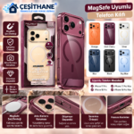 Çeşithane FTPC12 MagSafe Manyetik Telefon Kılıfı – Sararma Önleyici, Darbe Korumalı, iPhone 17/18 Pro ve Pro Max Uyumlu