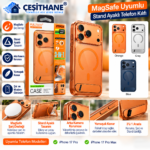 Çeşithane FTPC8 iPhone 17 Pro ve 17 Pro Max Uyumlu MagSafe Standlı Telefon Kılıfı – 3'ü 1 Arada Manyetik Tasarım