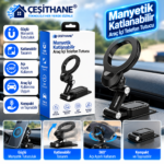 Çeşithane FULLTECH FHD6 Manyetik Katlanabilir Araç İçi Telefon Tutucu – Torpido Üstü Ayarlanabilir Telefon Standı