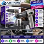 Çeşithane AUHMA AKY-05 Katlanabilir Şarjlı Araç Süpürgesi – 22.000 Pa Emiş Gücü, 6000 mAh, LED Göstergeli