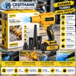 Çeşithane AUHMA AWF-18 Turbo Hava Üfleyici – 32.000 RPM, 21V Şarjlı, Kablosuz Çok Amaçlı Temizlik Cihazı