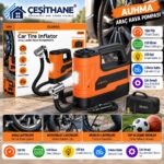 Çeşithane AUHMA A768 150 PSI Dijital Araç Lastik Hava Kompresörü – LCD Ekranlı, LED Işıklı, 12V Çakmaklık Girişli