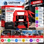 Çeşithane AUHMA A8813 12V Akü Takviye Cihazı – 20.000 mAh, 2000A, LCD Ekranlı, LED Işıklı Powerbank