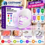 Çeşithane LED Işıklı Cilt Bakım Maskesi – 7 Renk Modlu, Şarjlı, Yüz Bakım Cihazı