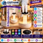Çeşithane 4 Litre Çift Spreyli Hava Nemlendirici – Dijital Ekranlı RGB LED Aromaterapi Difüzörü