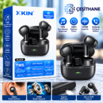 XKIN-76 TWS Bluetooth Kulaklık – 10 mm Hoparlör, Gürültü Azaltma ve Type-C Şarj