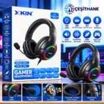XKIN XK-HP10 RGB Oyuncu Kulaklığı – Mikrofonlu, Panoramik Surround Ses ve Ayarlanabilir Başlık