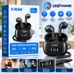 XKIN TWS82 Bluetooth Kulaklık – AAC Ses, Dijital Şarj Göstergesi, 30 Saat Kullanım ve Type-C Şarj