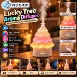 Çeşithane Lucky Tree Ultrasonik Aroma Difüzörü – Renk Değiştiren LED Işıklı Ağaç Tasarım