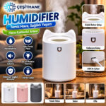 Çeşithane USB Hava Nemlendirici – Güçlü Buhar Çıkışlı Sessiz Masaüstü Humidifier
