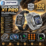 Çeşithane Harvox X1 Pro 1.96 İnç AMOLED Akıllı Saat – IP68, Bluetooth Görüşme, 100+ Spor Modu