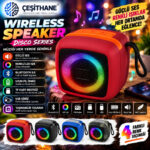 Çeşithane Disco Series Bluetooth 5.0 RGB LED Işıklı Taşınabilir Hoparlör – FM Radyo, USB ve TF Kart Destekli