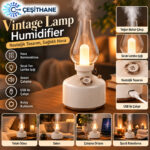 Çeşithane Vintage Lamp Humidifier – Sıcak Işıklı USB Hava Nemlendirici ve Dekoratif Masa Lambası