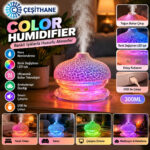 Çeşithane Color 300 ML Ultrasonik Hava Nemlendirici – Renk Değiştiren LED ve Aromaterapi